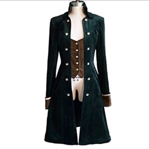 NWT Neo-Ludwig Steampunk Ladies Velvet Coat Fits US XS Goth Cosplay